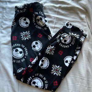 NIGHTMARE BEFORE CHRISTMAS Fleece Lounge Pajama Sleep Pants Small Jack